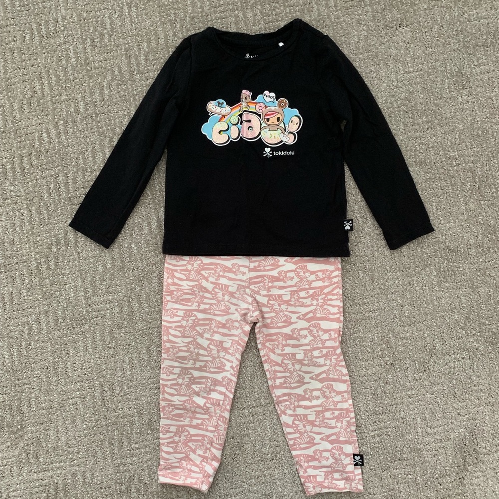 Tokidoki bambino Ciao T-shirt and unicorn pants